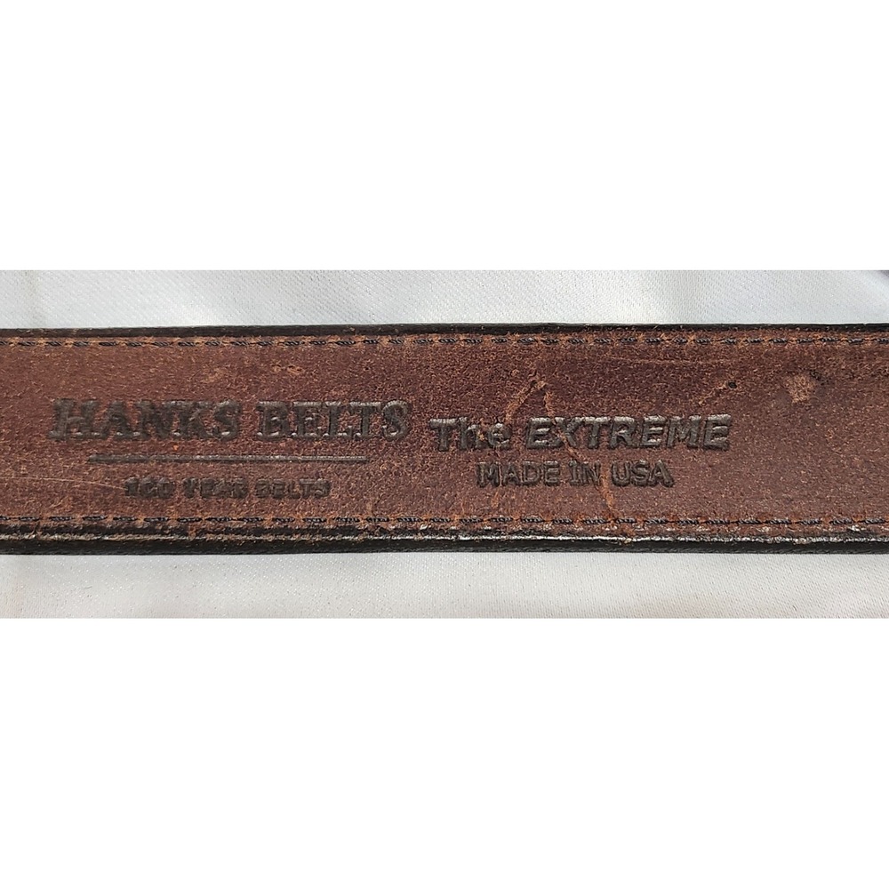Hanks Belts The Extreme Leather Gun Belt Brown 38 Made in USA CCW Work Belt